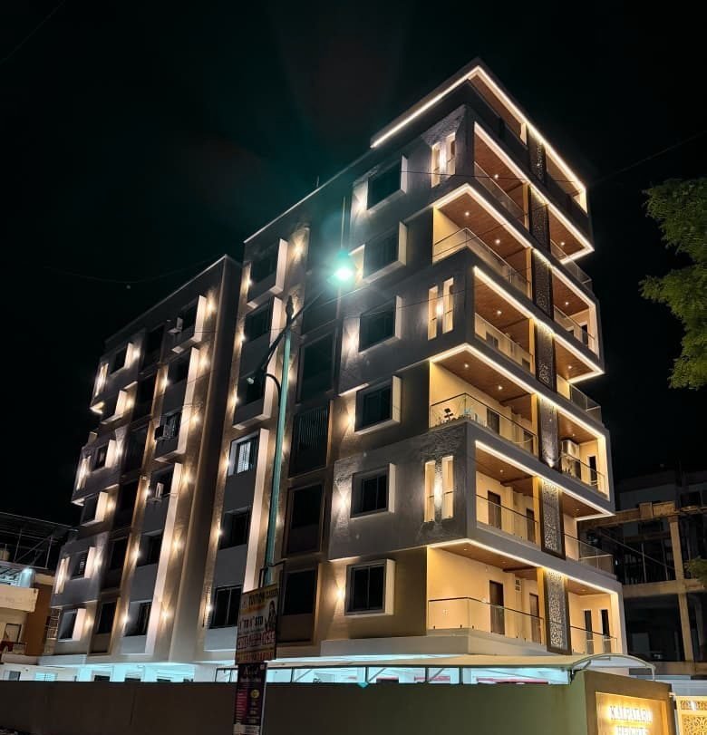Balcony Line Apartments, Residential Towers facade lighting by Skyline Power & Lighting